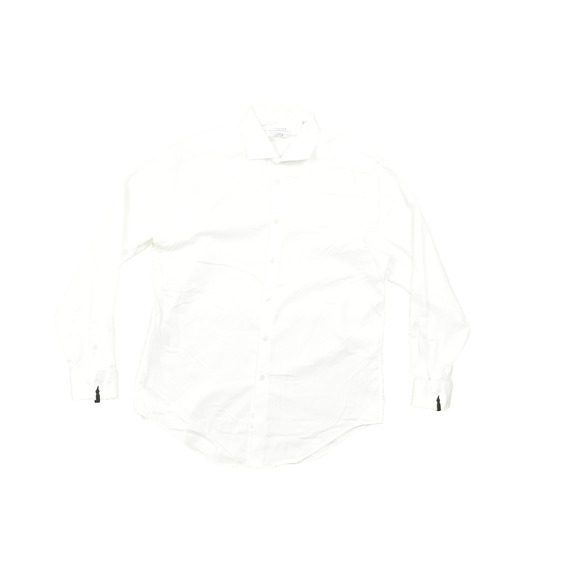 Men's Button Down Calvin Klein Size 16 32/33 Steel + White Slim Fit Non Iron - Picture 1 of 8